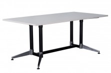 Typhoon Boardroom Table. Black And Chrome Frame. Sizes 1800 X 900, 2400 X 1200
